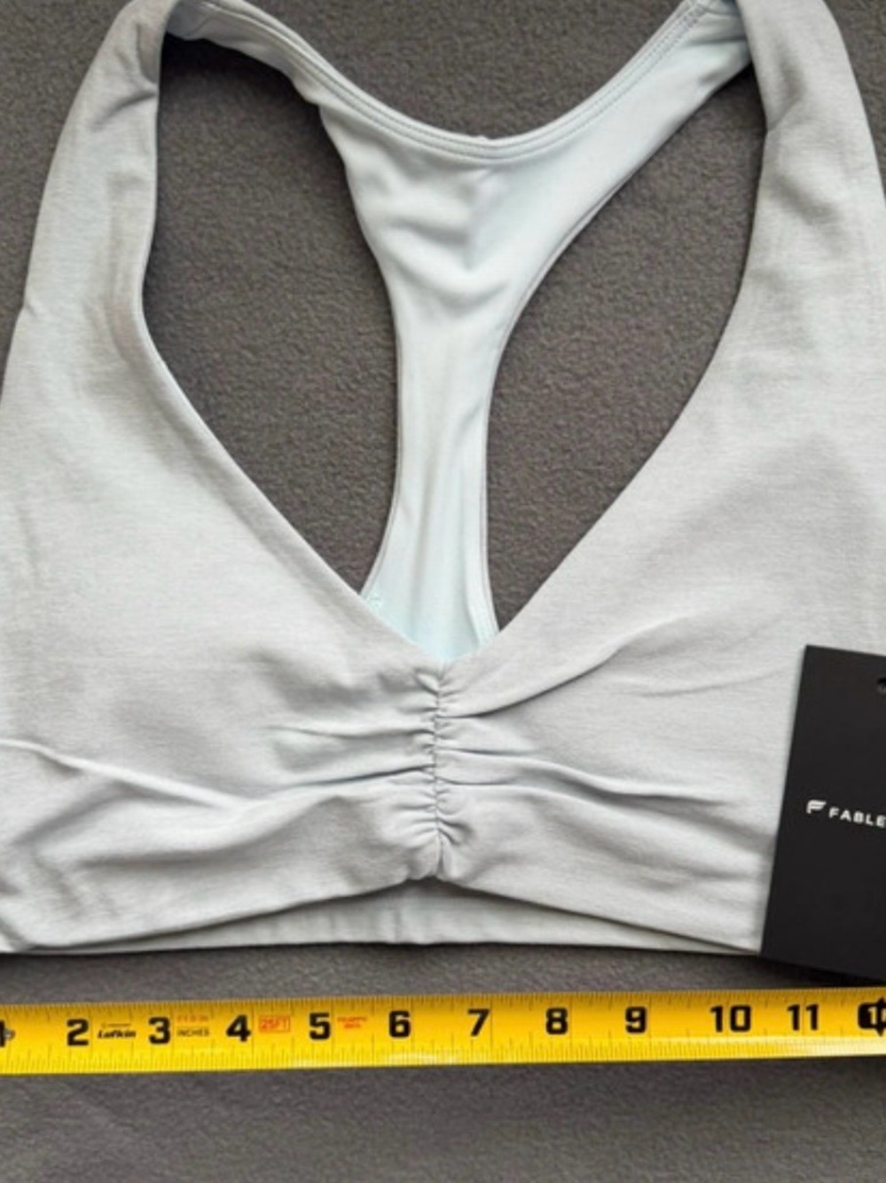Fabletics Light Heather Gray Racerback Sports Bra NWT ⚡️Last day 08/28⚡️